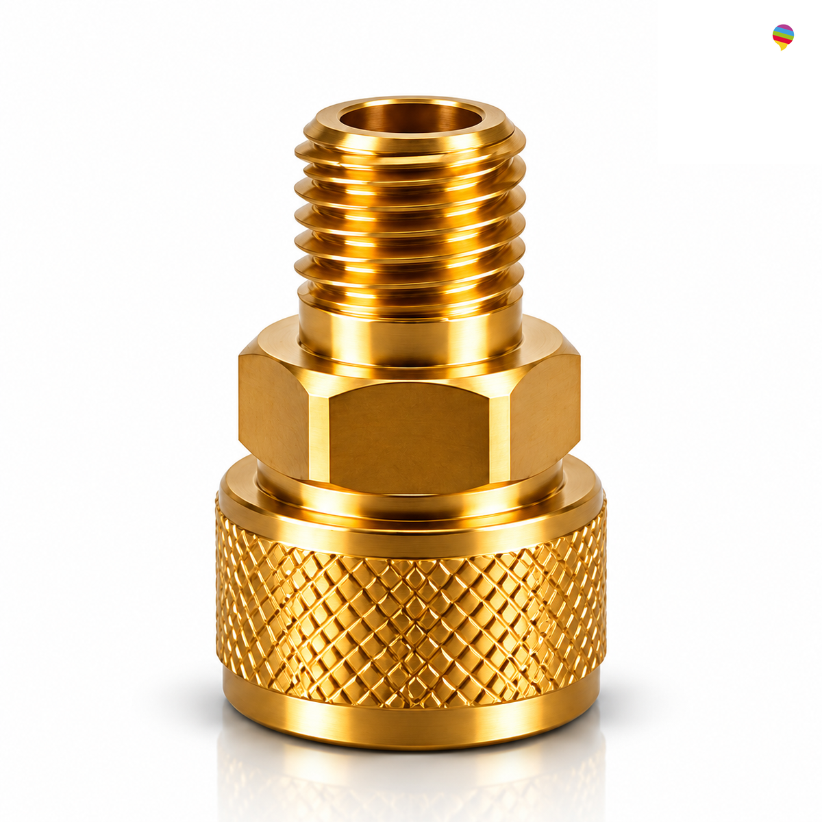 ADAPTER Messing unverpackt mit Außengewinde