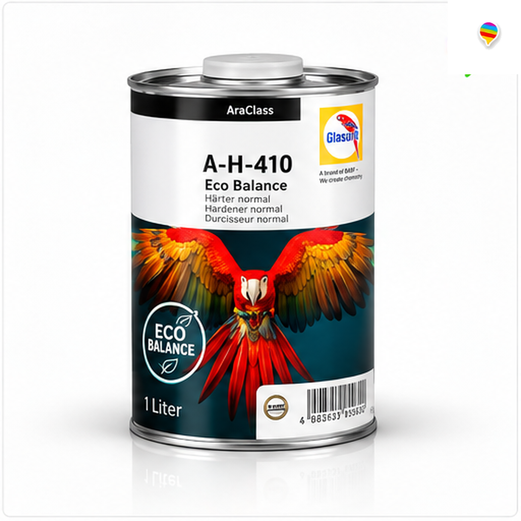 Glasurit AraClass A-H-410 Eco Balance Decklackhärter kurz 1 L – KI-generiertes Produktbild