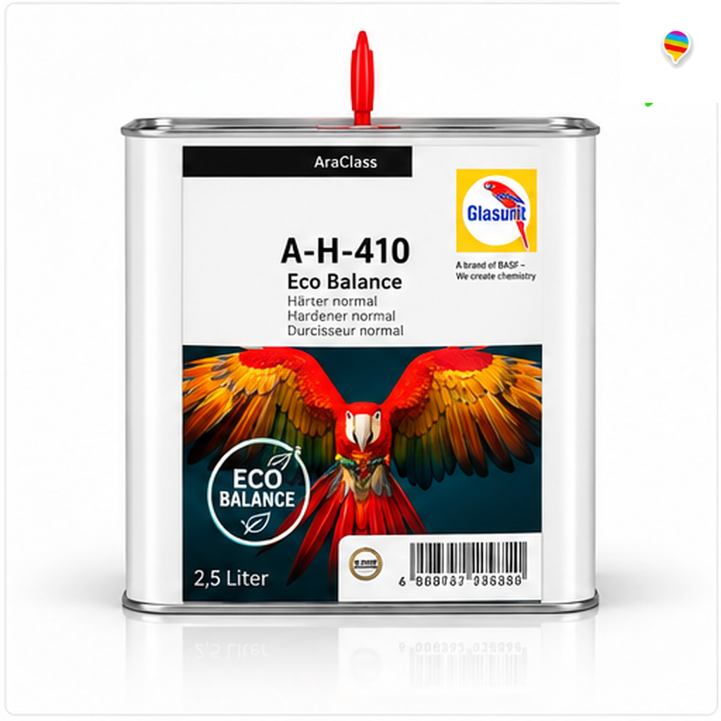 Glasurit AraClass A-H-410 Eco Balance Decklackhärter kurz 2,5 L – KI-generiertes Produktbild