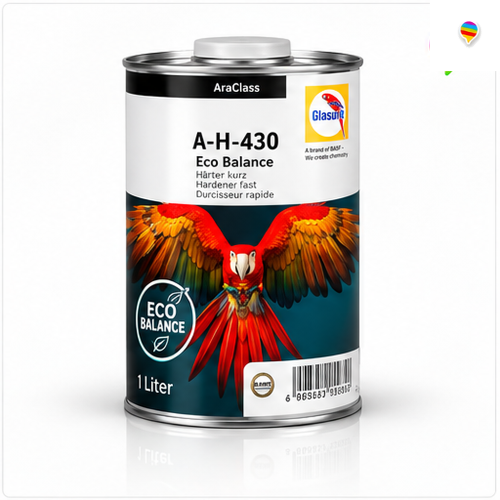 Glasurit AraClass A-H-430 Eco Balance Decklackhärter normal 1 L – KI-generiertes Produktbild